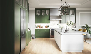 cuisine verte et blanche