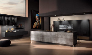 cuisine béton foncé