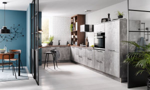 cuisine béton clair